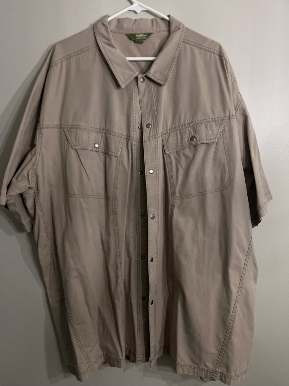 Gander mountain Short Sleeve Work Shirt Jacket in Taupe